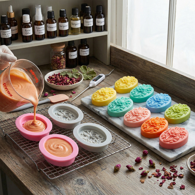 4 силиконовые формы в форме цв – обзор и цена Soap Making Party